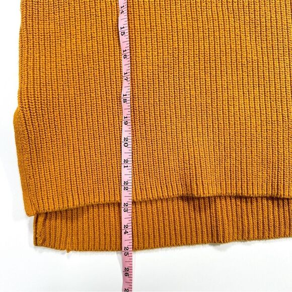 J Crew High Low Hem Cotton V-Neck Cable Knit Tunic Sweater - Picture 9 of 10